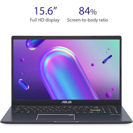 ASUS Laptop L510 Ultra Thin Laptop, 15.6” FHD Display, Intel Celeron N4020 Processor, 4GB RAM, 128GB Storage, Windows 10 Home in S Mode, 1 Year Microsoft 365, Star Black, L510MA-DS04